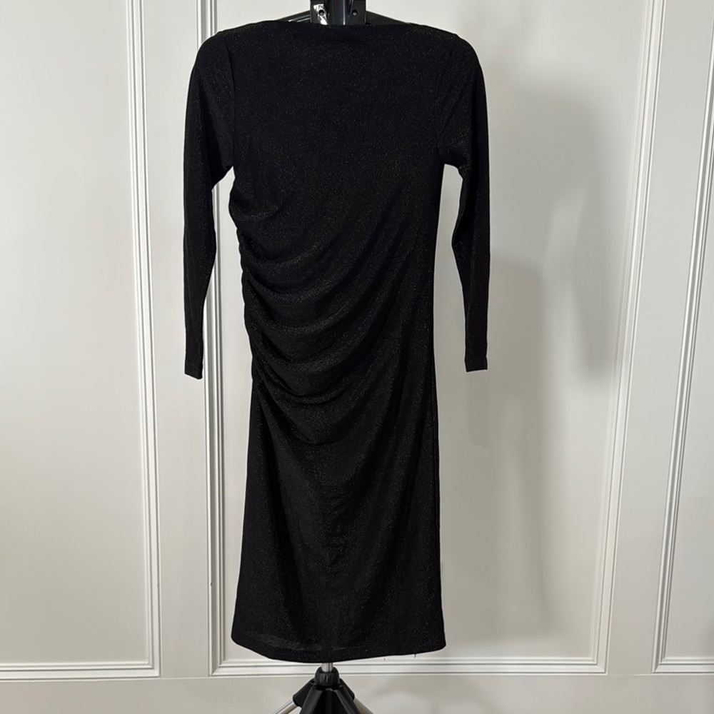 Ann Taylor Petite Elegant Black Long Sleeve Dress